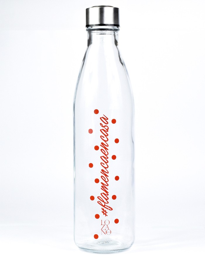 Botella de cristal 1 litro - Melisa Lozano