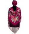 Mantón Anastasia Buganvilla con Maquillaje