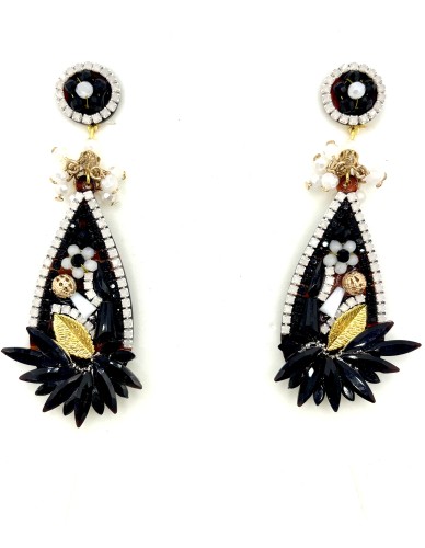 Pendiente lagrima plana ancha