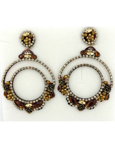 Pendiente 2 aros con filigrana