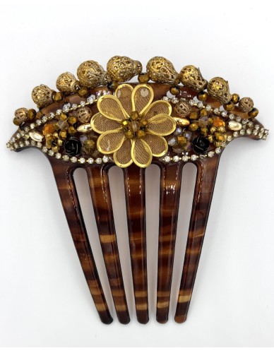 Peina flor central metal